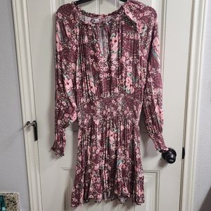 Pink floral aerie dress